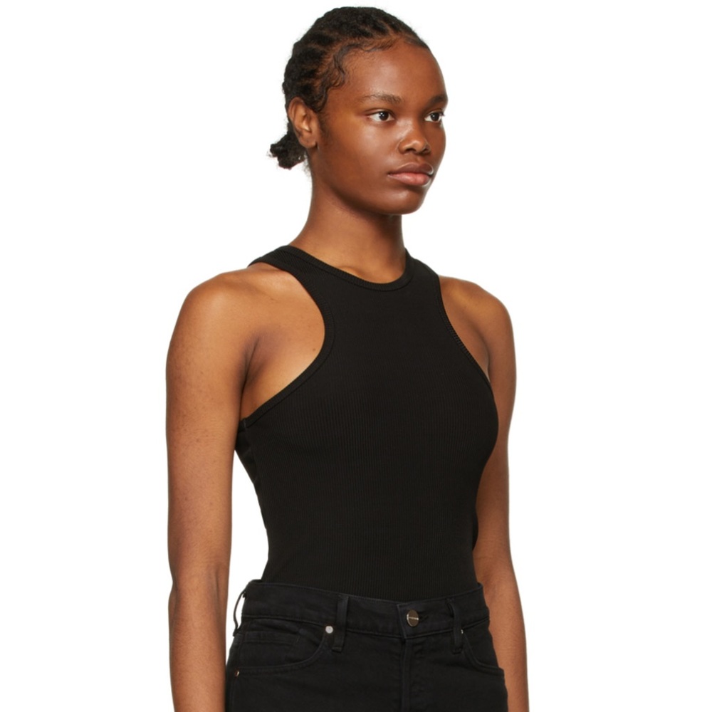 Goldsign Black Ribbed Tank